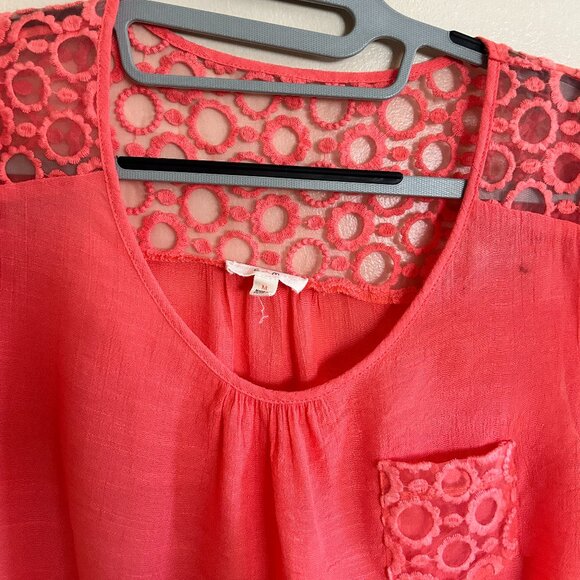 Orange lacy top size M - Picture 4 of 4